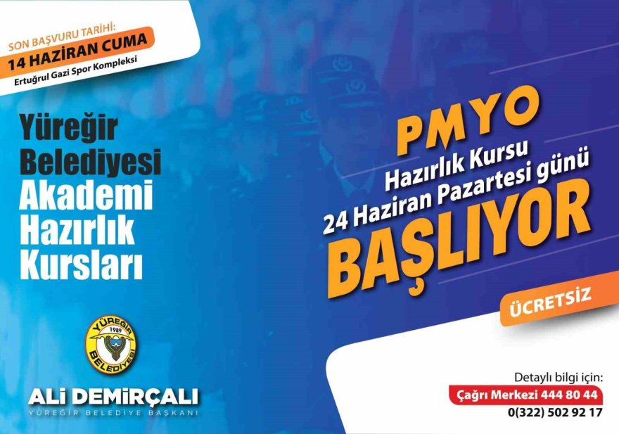 Yüreğir Belediyesi PMYO hazırlık kursu kayıtları başladı