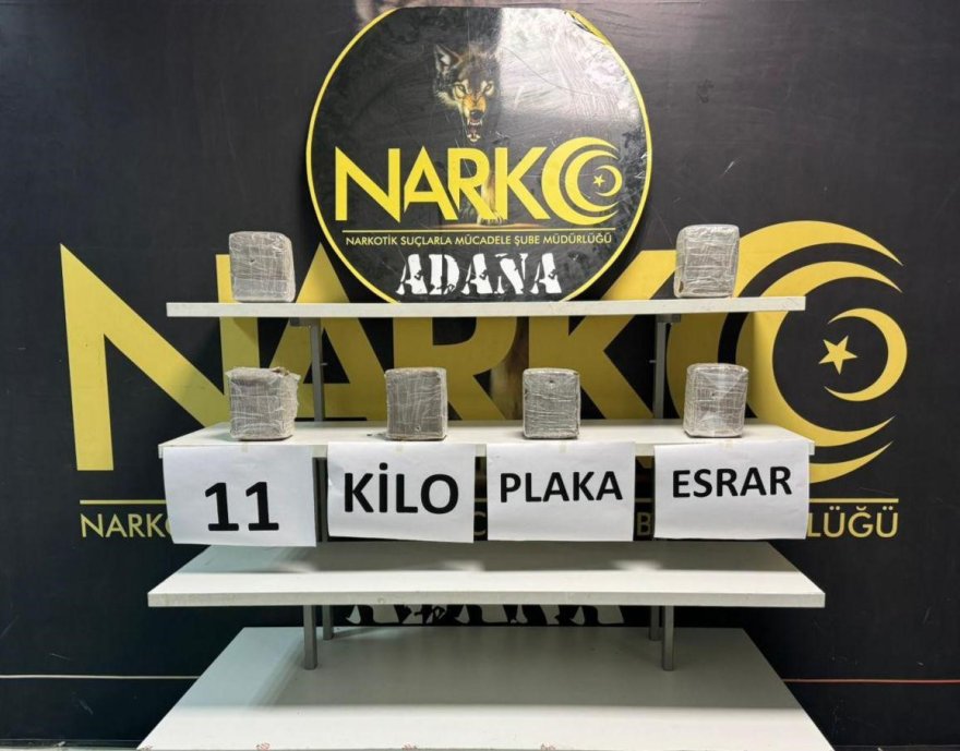 Akü içinden 11 kilo esrar çıktı