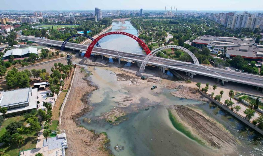 Yosun istilasındaki Seyhan Nehri temizleniyor