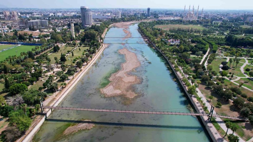 Yosun istilasındaki Seyhan Nehri temizleniyor